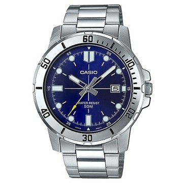 CASIO MTP-VD01D-2E 都會休閒 大錶徑型男指針錶
