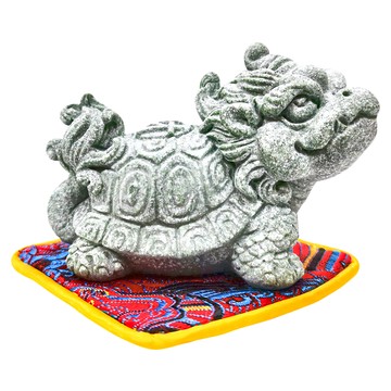 升官發財 青砂石龍龜擺件 HS-3004 8 x 5.6 x 5.2cm  1組