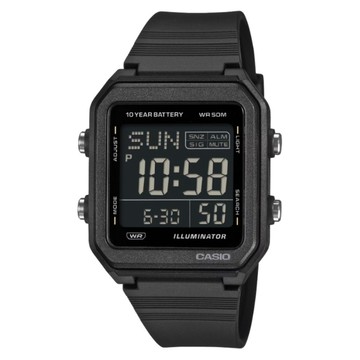 CASIO 卡西歐 多功能數位電子運動錶 W-221H-1BVDF  黑色  43.7 × 38.4 × 12.2 mm  1個