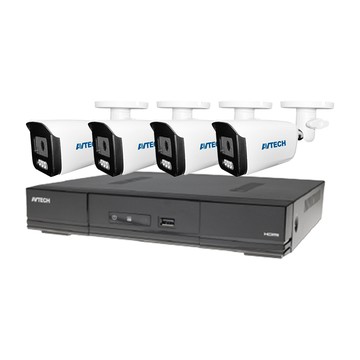 AVTECH 昌運監視器組合 DGH1103BX-U1 4路 主機+DGM5103SVT 5MP 槍型網路攝影機*4