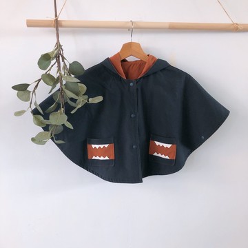 島森家 / 恐龍斗篷 / 親子裝小孩款 / 海軍藍X紅棕