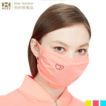 【后益 HOII】經典復刻手指愛心口罩★3色-UPF50+抗菌抗UV防曬涼感先進光學機能布