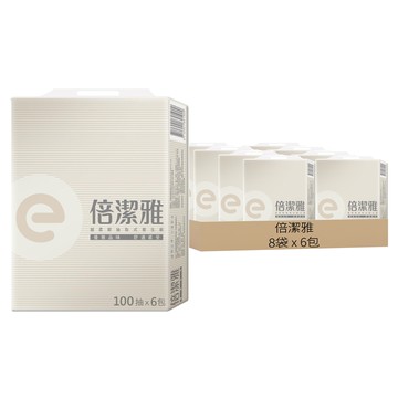 倍潔雅 超柔韌抽取式衛生紙  6包  8袋