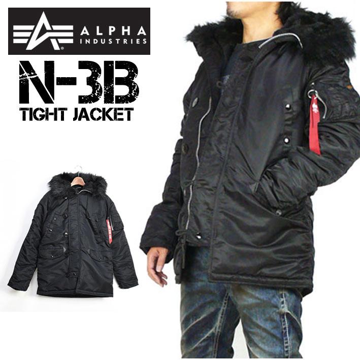 ALPHA アルファ N-3B FLIGHT JACKET TIGHT JACKET ブラックファー仕様 