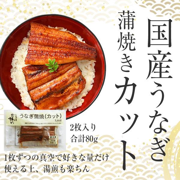 うなぎ 蒲焼き 国産 カット2枚 複数購入クーポンあり ウナギ 鰻 蒲焼 送料無料