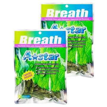 A star 多效雙頭潔牙骨 雙向螺旋動能刷頭設計 深層清潔口腔  80g  2包