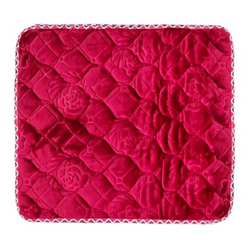 雲毯絨坐墊單人-紅