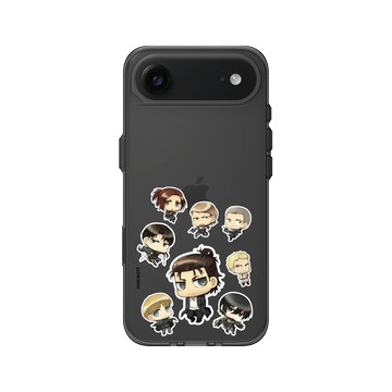 iPhone Air Clear (相機按鈕) 酷墨灰 - 進擊的巨人 Attack On Titan -S4 - Q版角色大集合