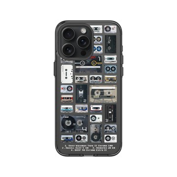 iPhone 15 Pro Max Clear 酷墨灰 - RHINO LIVE - 復古卡帶