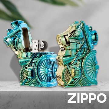 ZIPPO 窄版電鍍復古摩托車防風打火機 特別設計 禮物 送禮 客製化 終生保修 定製 重機 造型打火機