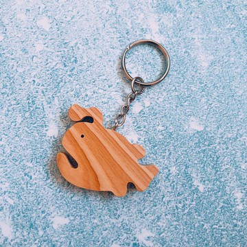 燈籠魚 檜木鑰匙圈