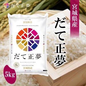  宮城県産 だて正夢 5kg 令和5年産 精米 みやぎ米 米 おにぎり お弁当 もちもち 甘い 単一原料米