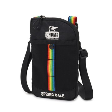 CHUMS Spring Dale Mini Shoulder Bag肩背包 黑/彩虹 CH604102K042