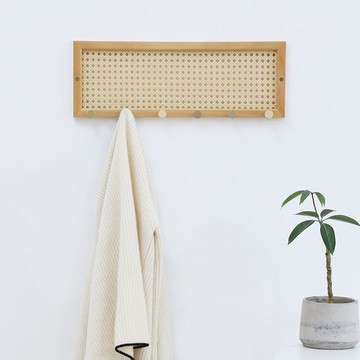 免運開發票 掛衣鉤  北歐掛鉤藤編掛衣架壁掛入戶玄關掛衣鉤墻上客廳日式ins墻面收納