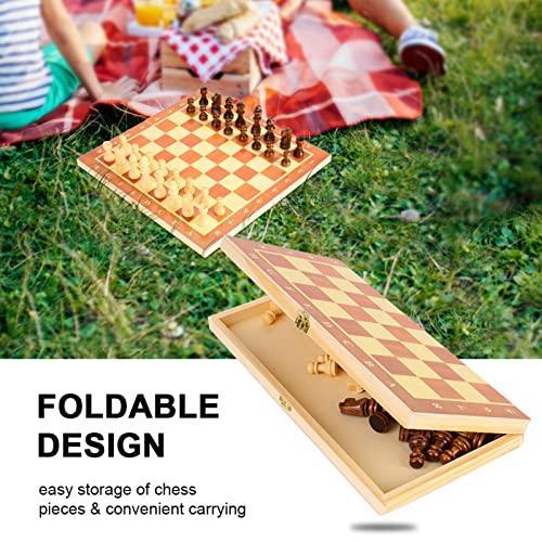 チェス チェスト |12 Chess Sets for Adults Kids, Portable Folding Wooden Chess Boar