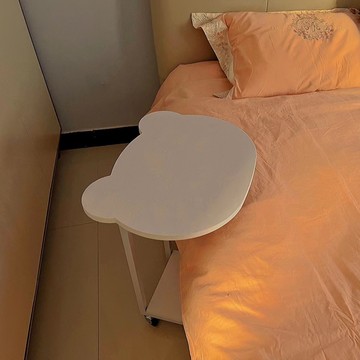 創意熊貓邊桌移動茶幾小戶型床頭柜小桌客廳臥室沙發床頭角幾簡約
