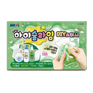 【AMOS 阿摩司】韓國原裝 史萊姆 造型 捏捏球 五角綠 / 組 IS120P2-GR