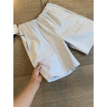 外貿訂單！意大利輕奢！舒服到爆！夏季雙拉鏈彈力腰頭休閑短褲男