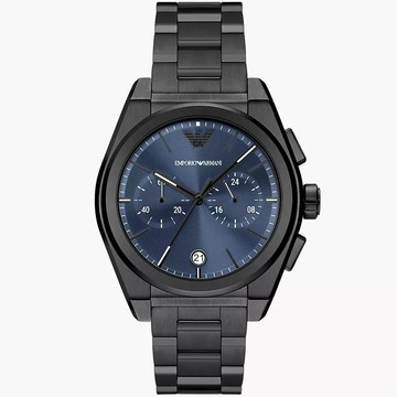 Emporio Armani 亞曼尼 雙眼計時手錶 送禮首選-槍灰/43mm AR11561