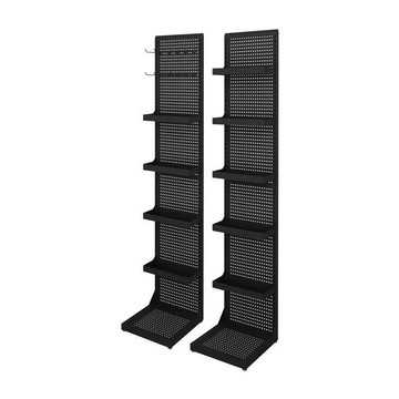 超市貨架便利店小零食掛擺洞洞板架內衣店襪子展示架可移動帶掛鉤J-110公司貨