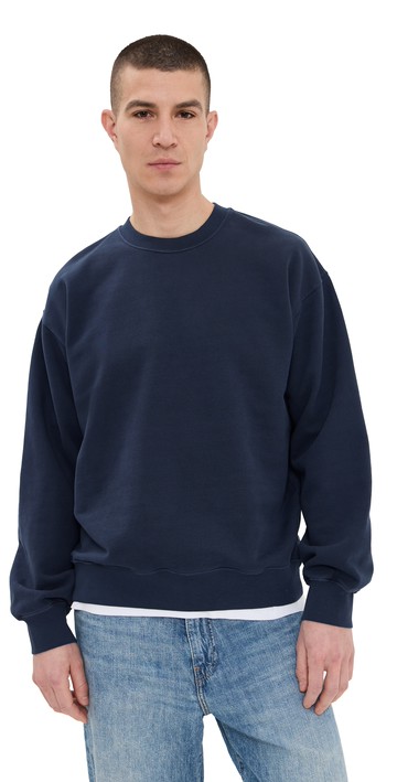 Madewell Woodland Reverse Crew Neck Sweatshirt Dark Baltic XXL