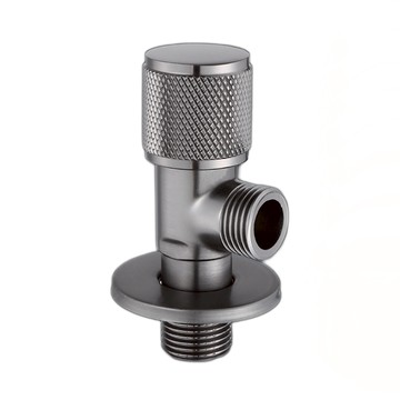 Cooksy 全銅單開角閥 4分介面 槍灰色  8.7 x 5 x 3cm  1個