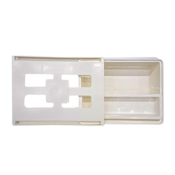 蘿林嚴選 隱藏式抽屜收納盒 19 x 26 x 6.5cm 500g  中號  19cm  1個  白色