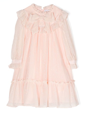 Patachou - ruffled polka-dot maxi dress - kids - Cotton/Polyester - 2 - Pink