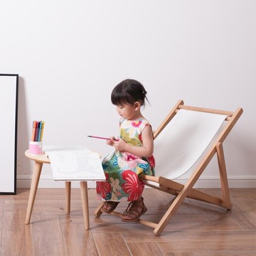 實木躺椅小號摺疊椅子兒童躺椅攝影道具陽台午休椅民宿戶外沙灘椅【摩可美家】