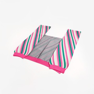 SO NICE 法式撞色條紋披肩