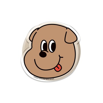 【正版授權】1107棕色狗狗大頭MagSafe氣囊支架