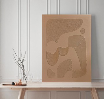 紋理牆面藝術 | 紋理畫布藝術 | 紋理畫作 | 米白海灣