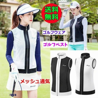 22年ファッション福袋 春夏秋 メッシュ ノースリーブ 袖なしジャケット ゴルフベスト レディース ゴルフウェア タンクトップ ベスト ゴルフ ゴルフウェアレディース スポーツベスト 女性 運動着 ゴルフ 通気 重ね着 レディースウエア Smssvg Org