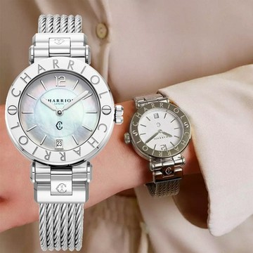 CHARRIOL 夏利豪 St-Tropez系列 時尚鋼索腕錶 七夕寵愛季 送禮推薦-36mm CR36S.590.002