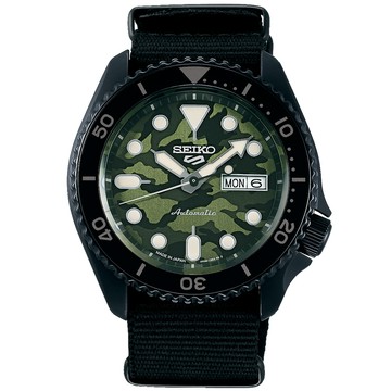 SEIKO 5 Sports 迷彩限定款機械錶-4R36-13B0G/SRPJ37K1