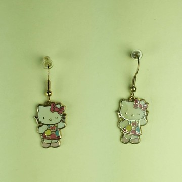 【震撼精品百貨】Hello Kitty 凱蒂貓~耳環-走路造型