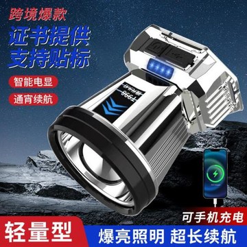 戶外LED強光頭燈多功能遠射帶電顯輸出長續航頭燈露營釣魚探照燈