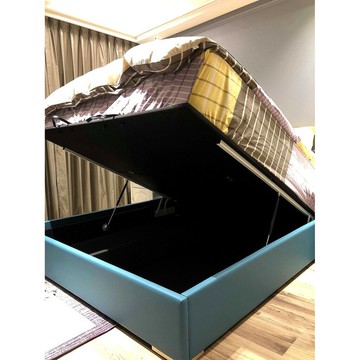 【歐風別館】愛紗精品五尺雙人皮面掀床【基隆至台中免運費】