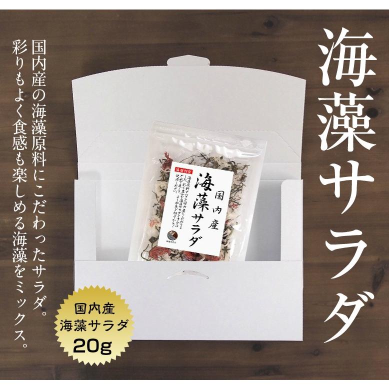 海藻サラダ 国内産 20ｇ  原料すべてを国産にこだわる (メール便・ポスト投函)