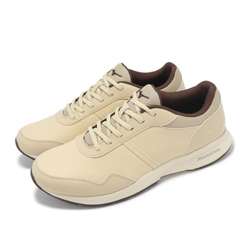 Mizuno 健走鞋 ME-NS 男鞋 卡其 米白 緩衝 皮革 休閒鞋 美津濃 B1GE2404-49