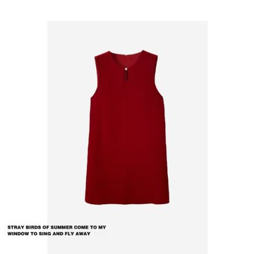 品牌特價時尚氣質百搭純色無袖簡約顯瘦紅色背心連衣裙女2025新款
