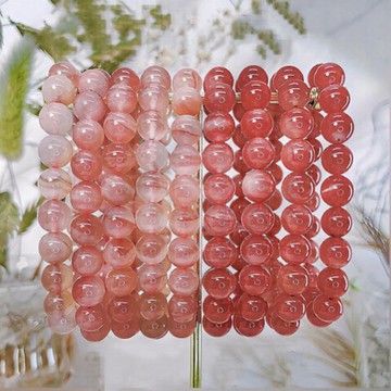 【蜜桃鹽源】鹽源瑪瑙水晶手鍊手鏈