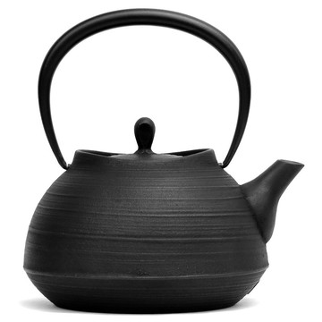 壱鑄堂 南部鐵器 鐵瓶 鐵壺 刷痕1.3L 黑色 日本製 IH對應