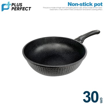 【PERFECT 理想】韓國石墨烯IH不沾炒鍋30cm無蓋