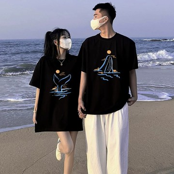 🚀隔日到貨🚀重磅百搭潮流男女大碼短袖柔軟親膚情侶衣短袖上衣夏日情侶裝短袖短袖春夏新品棉質上衣日系t恤寬鬆上衣