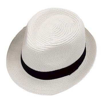 Sunbit 錢迪草編紳士帽  M  白色