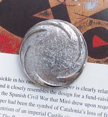 Vintage Jewelry 西洋古董飾品 PASTELLI 銀色調 簡單 別針