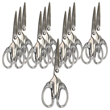 DAIHO 本色原品(中)不鏽鋼剪刀  銀色  12支