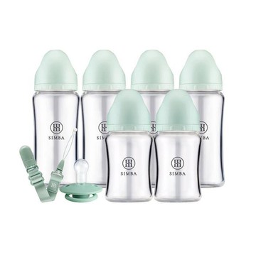 小獅王辛巴 咬咬喝喝全到位！新生起手包(扭扭奶嘴組)(綠沐) 1680元