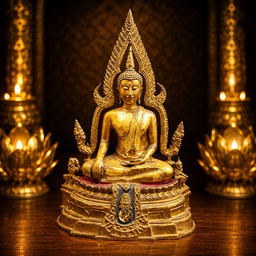 成功佛 佛歷2543年 漂亮的成功佛，相當有年代感 有很多歲月痕跡 金身上部分位置貼上純金箔